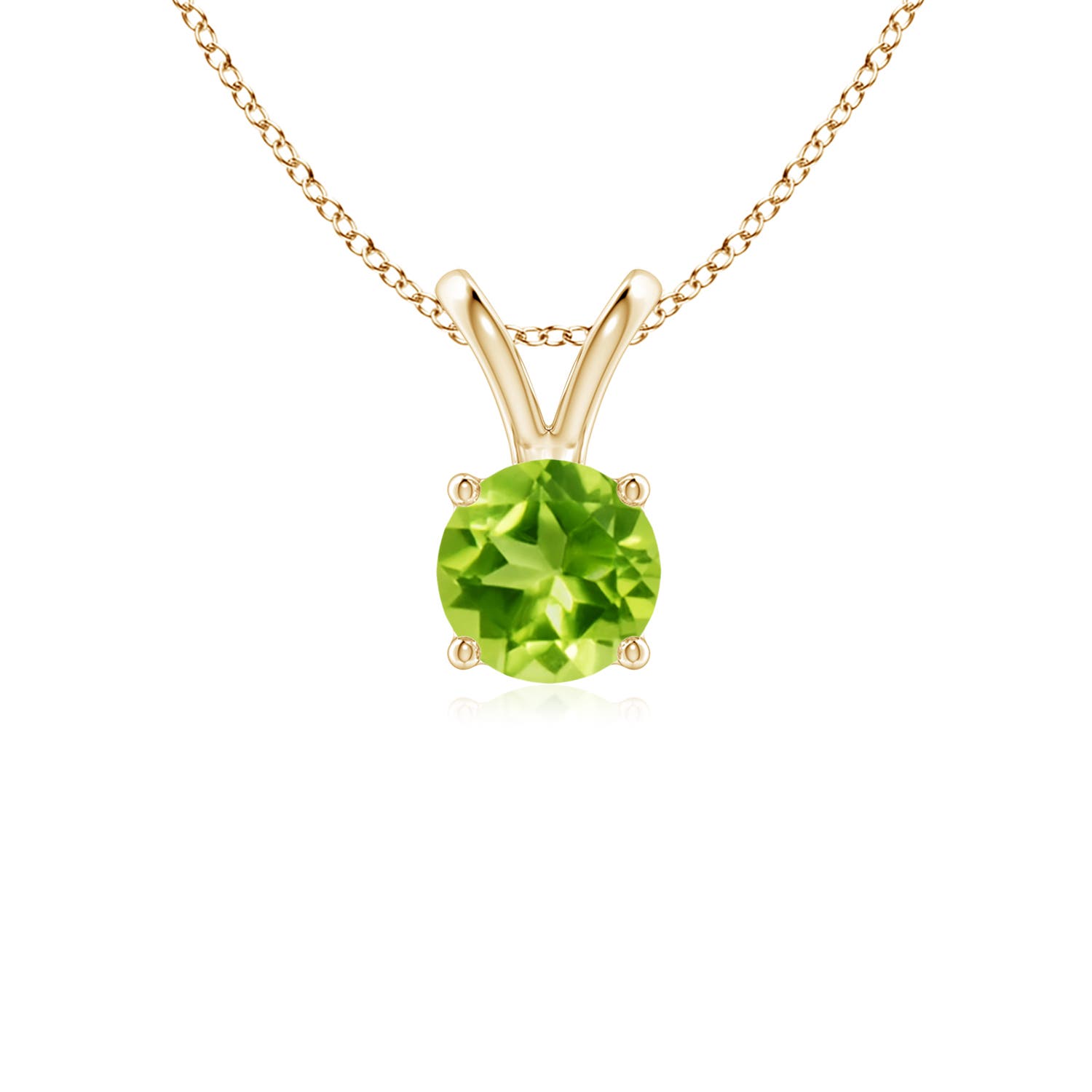 AAA - Peridot / 0.55 CT / 14 KT Yellow Gold