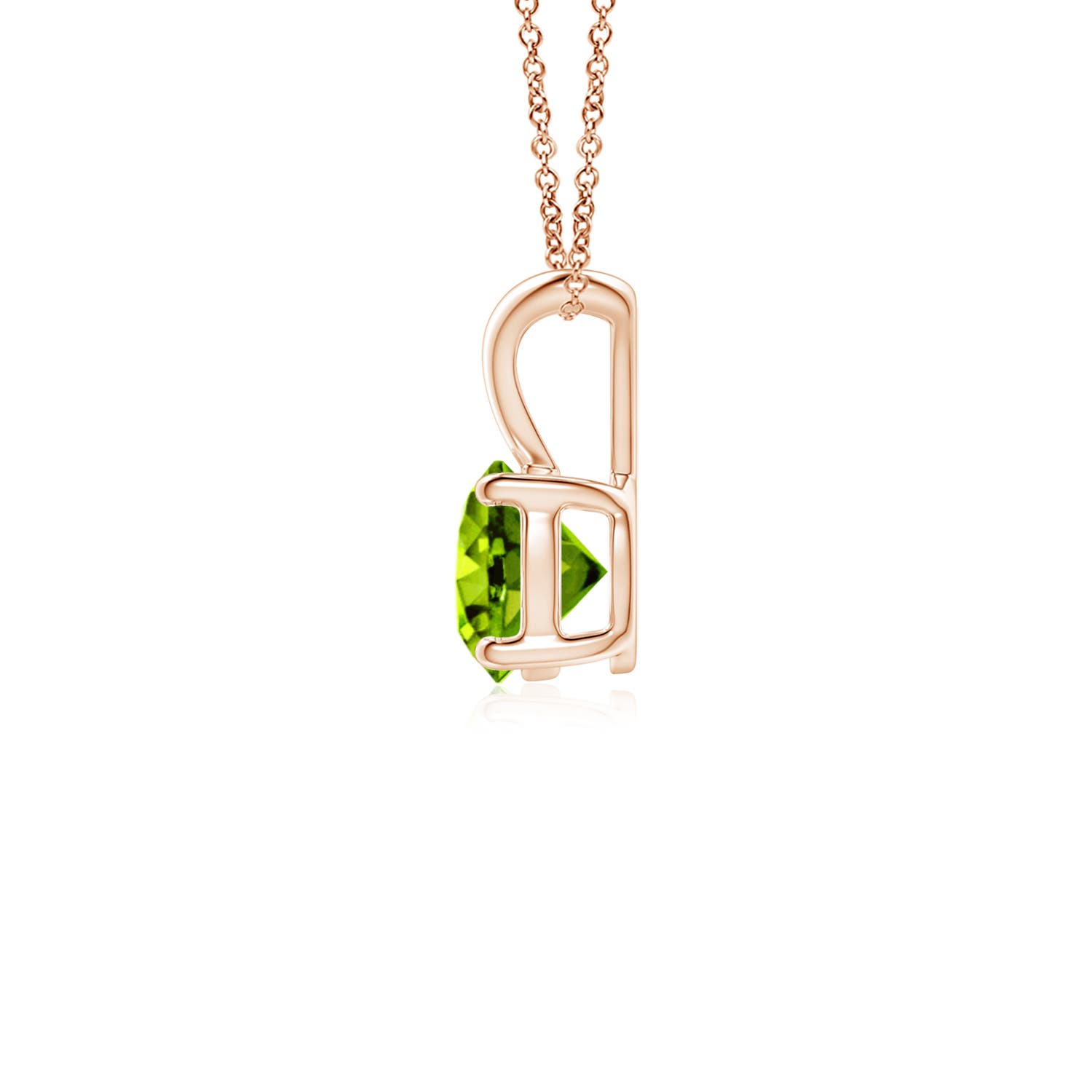 AAAA - Peridot / 0.55 CT / 14 KT Rose Gold