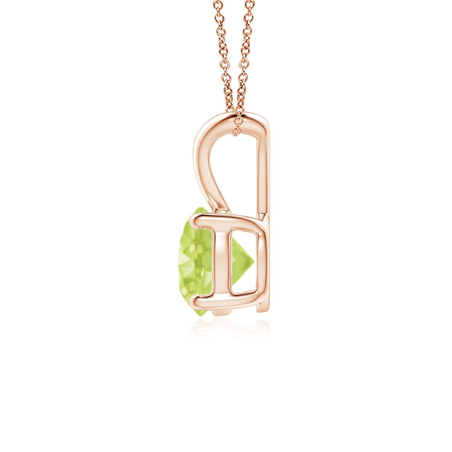 A - Peridot / 0.95 CT / 14 KT Rose Gold