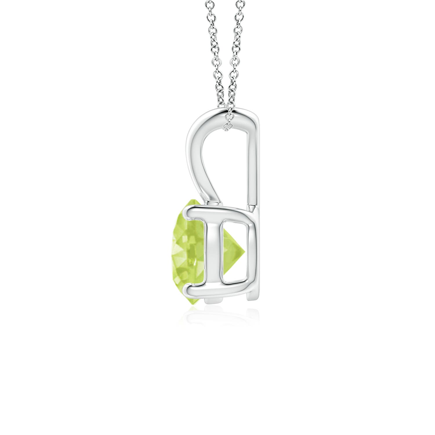 A - Peridot / 0.95 CT / 14 KT White Gold