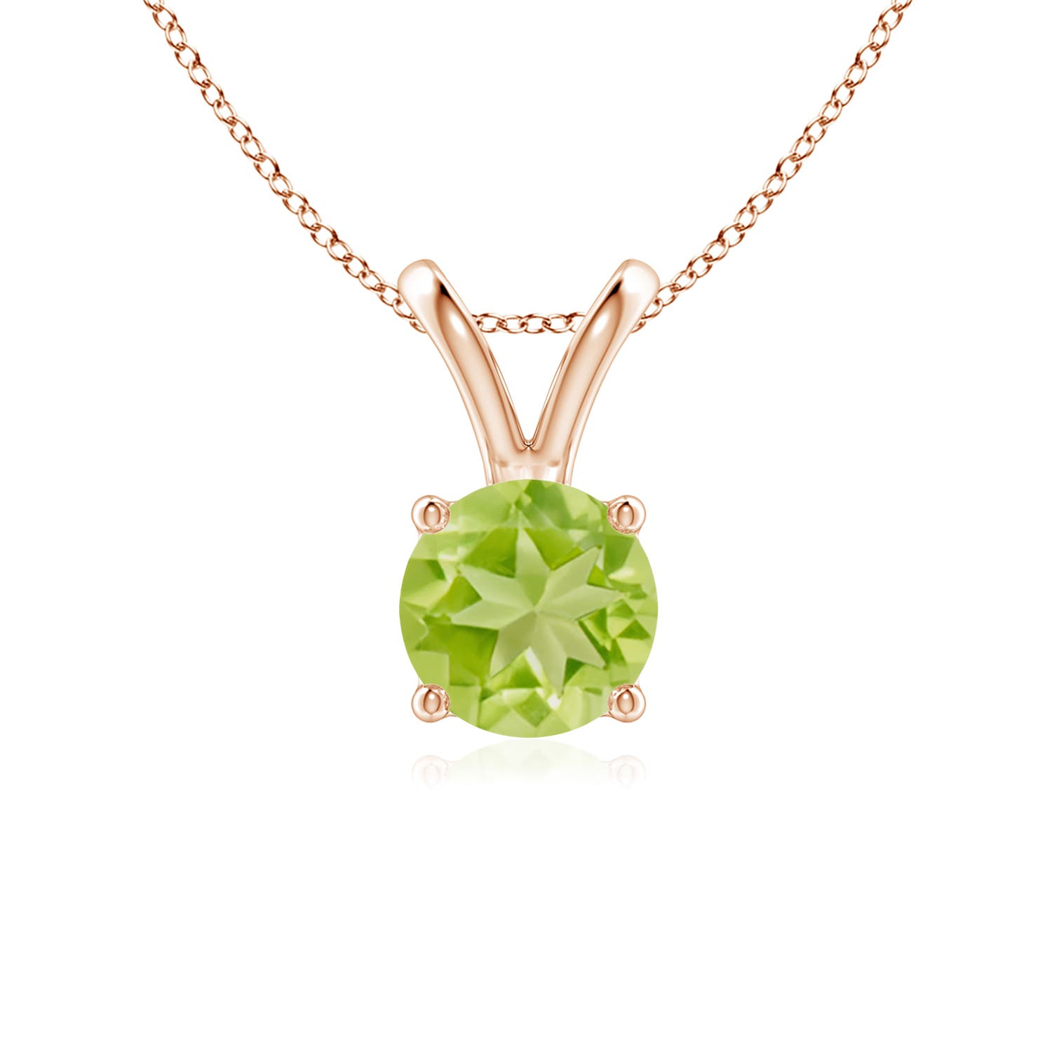 AA - Peridot / 0.95 CT / 14 KT Rose Gold