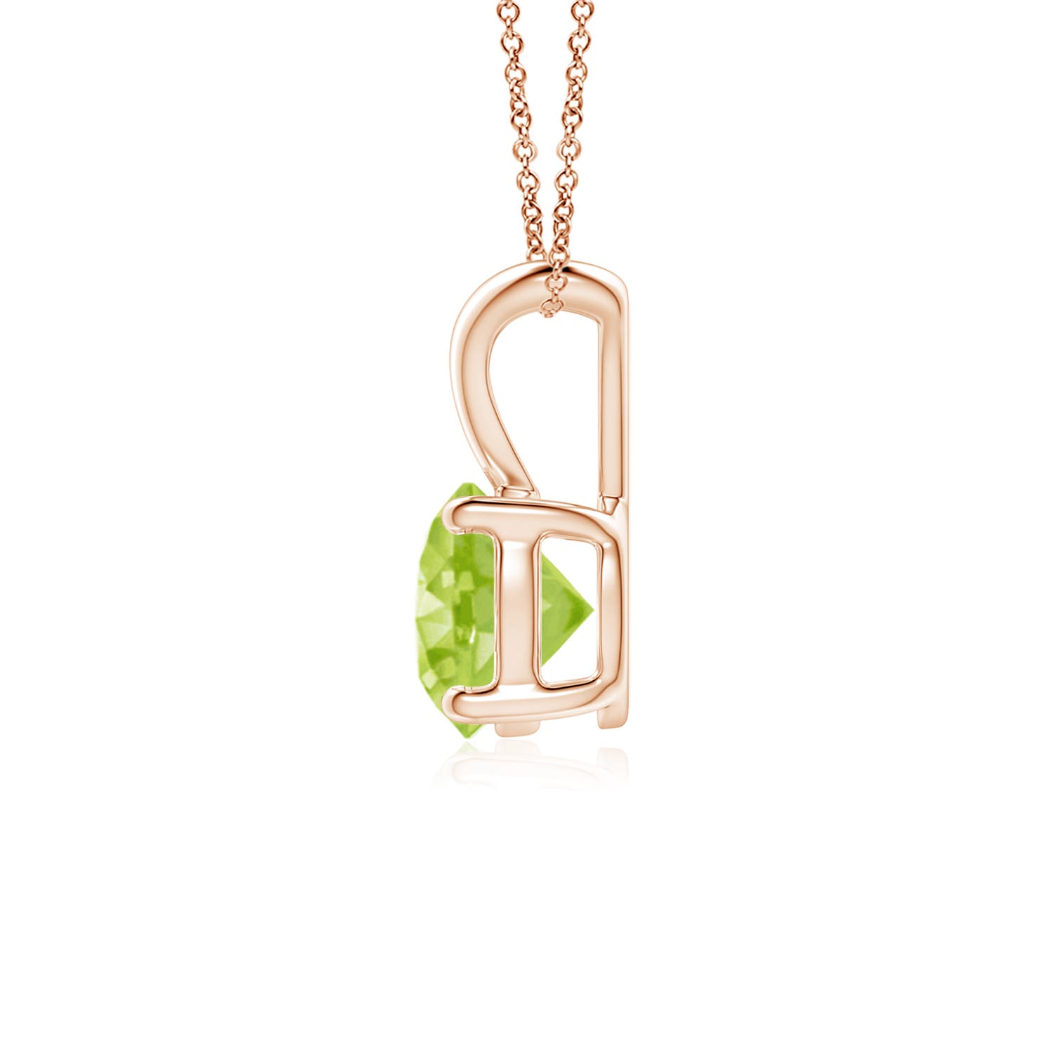 AA - Peridot / 0.95 CT / 14 KT Rose Gold