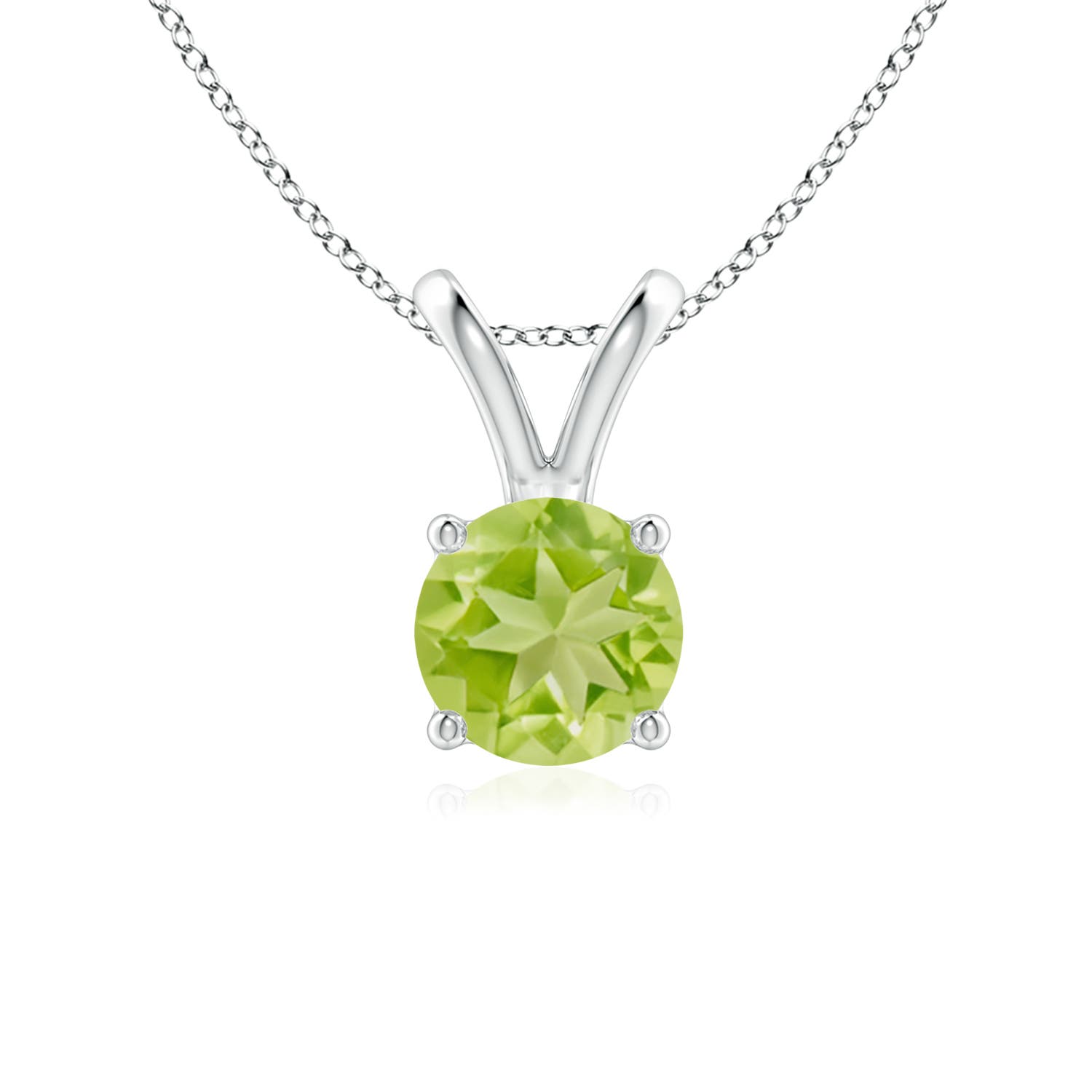 AA - Peridot / 0.95 CT / 14 KT White Gold