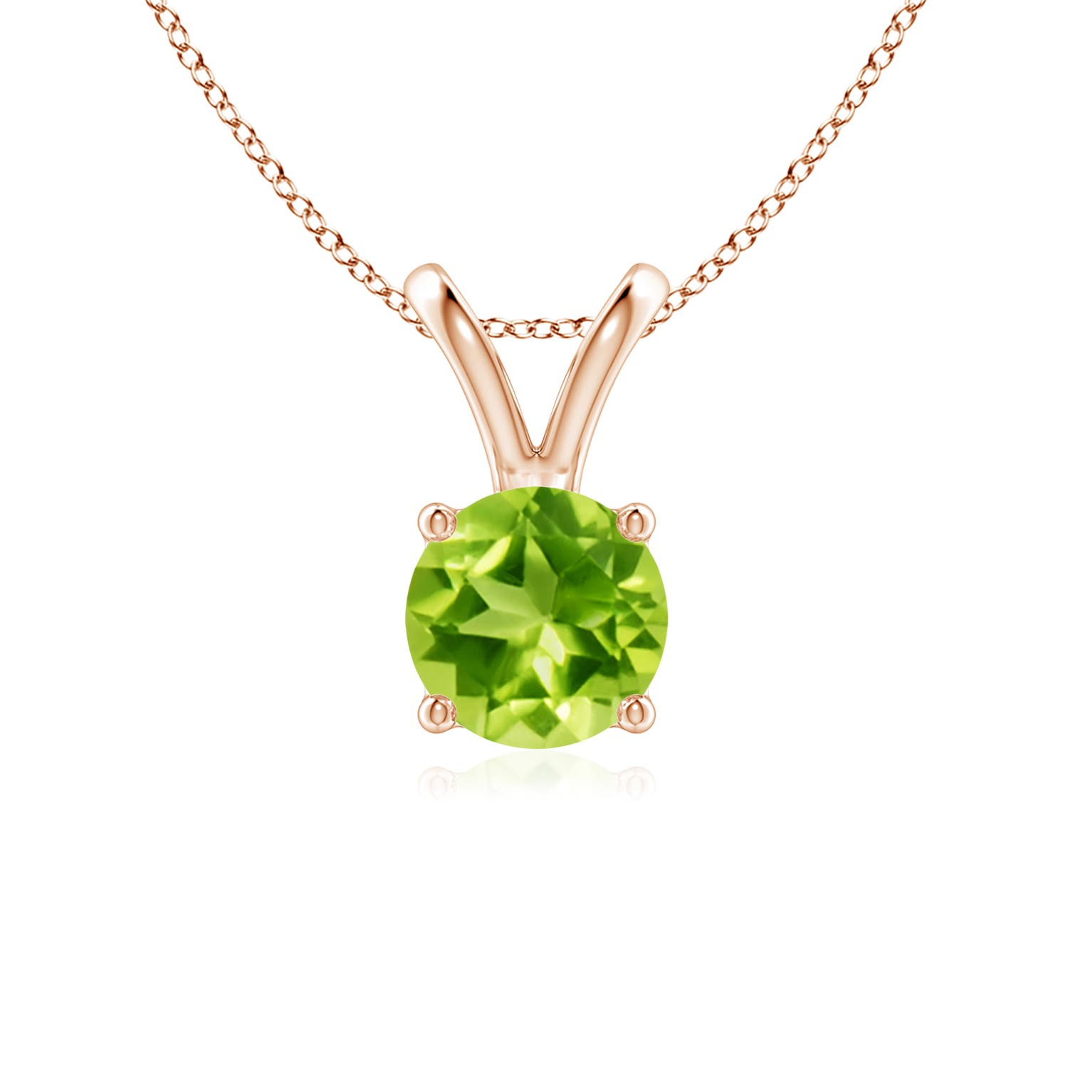 AAA - Peridot / 0.95 CT / 14 KT Rose Gold