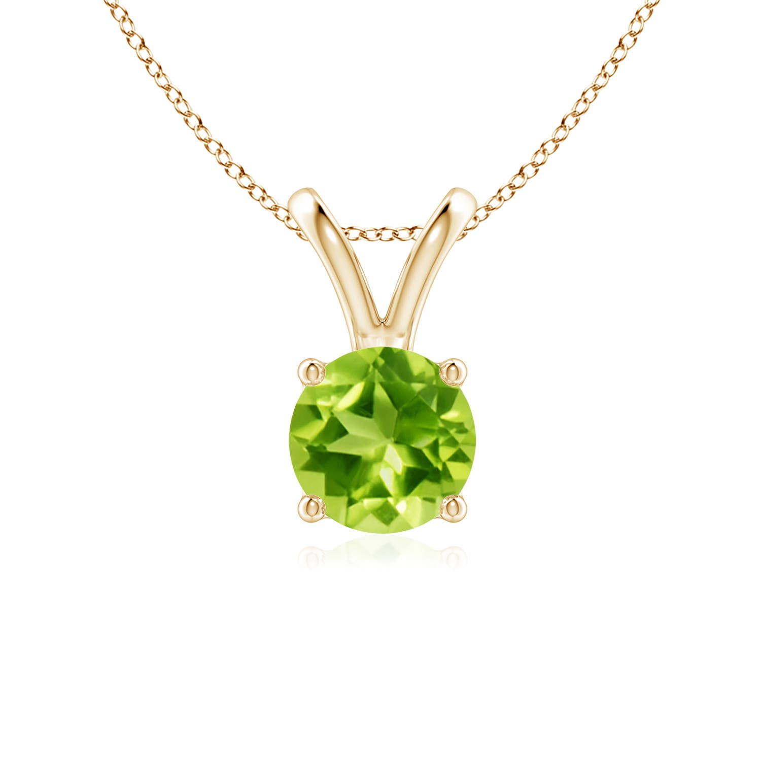 AAA - Peridot / 0.95 CT / 14 KT Yellow Gold