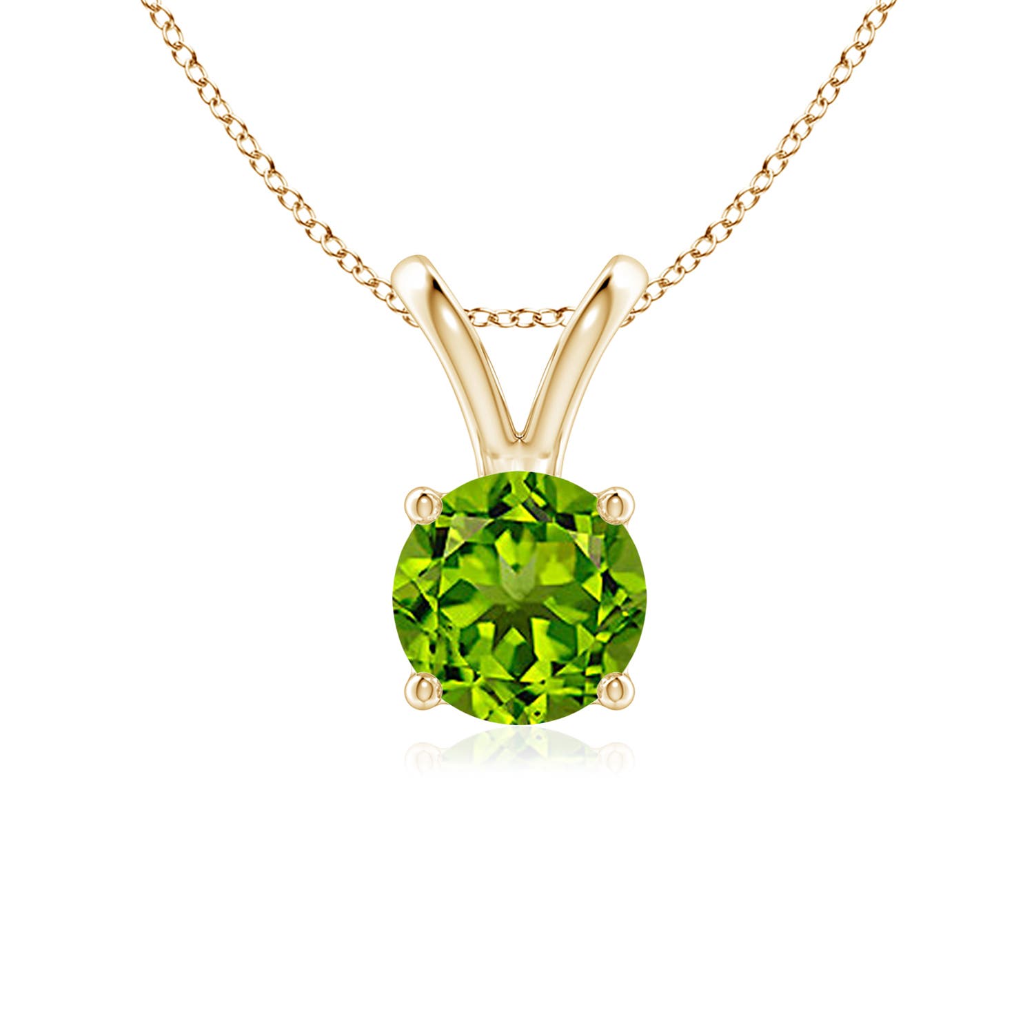 AAAA - Peridot / 0.95 CT / 14 KT Yellow Gold