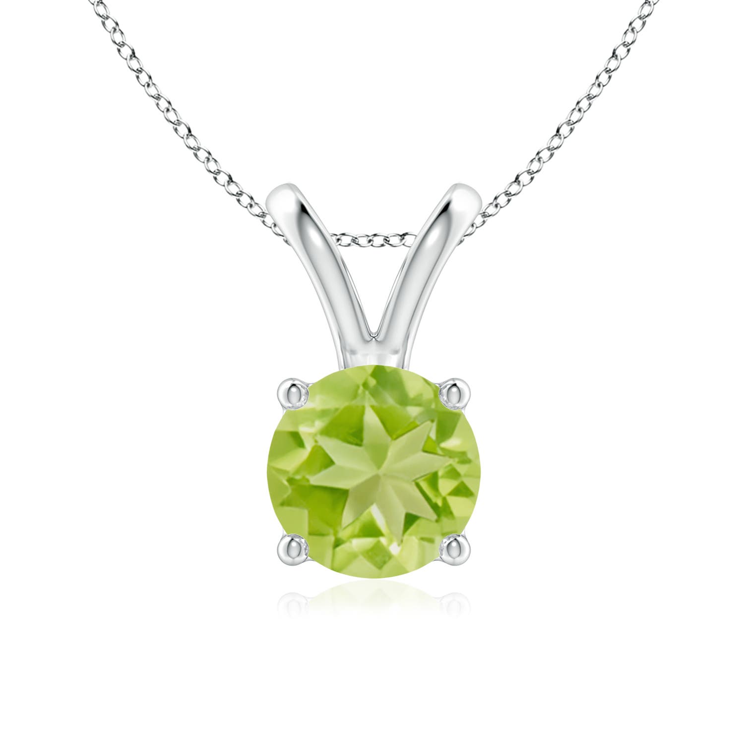 AA - Peridot / 1.4 CT / 14 KT White Gold