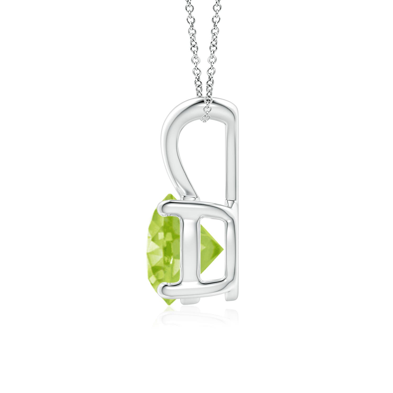 AA - Peridot / 1.4 CT / 14 KT White Gold