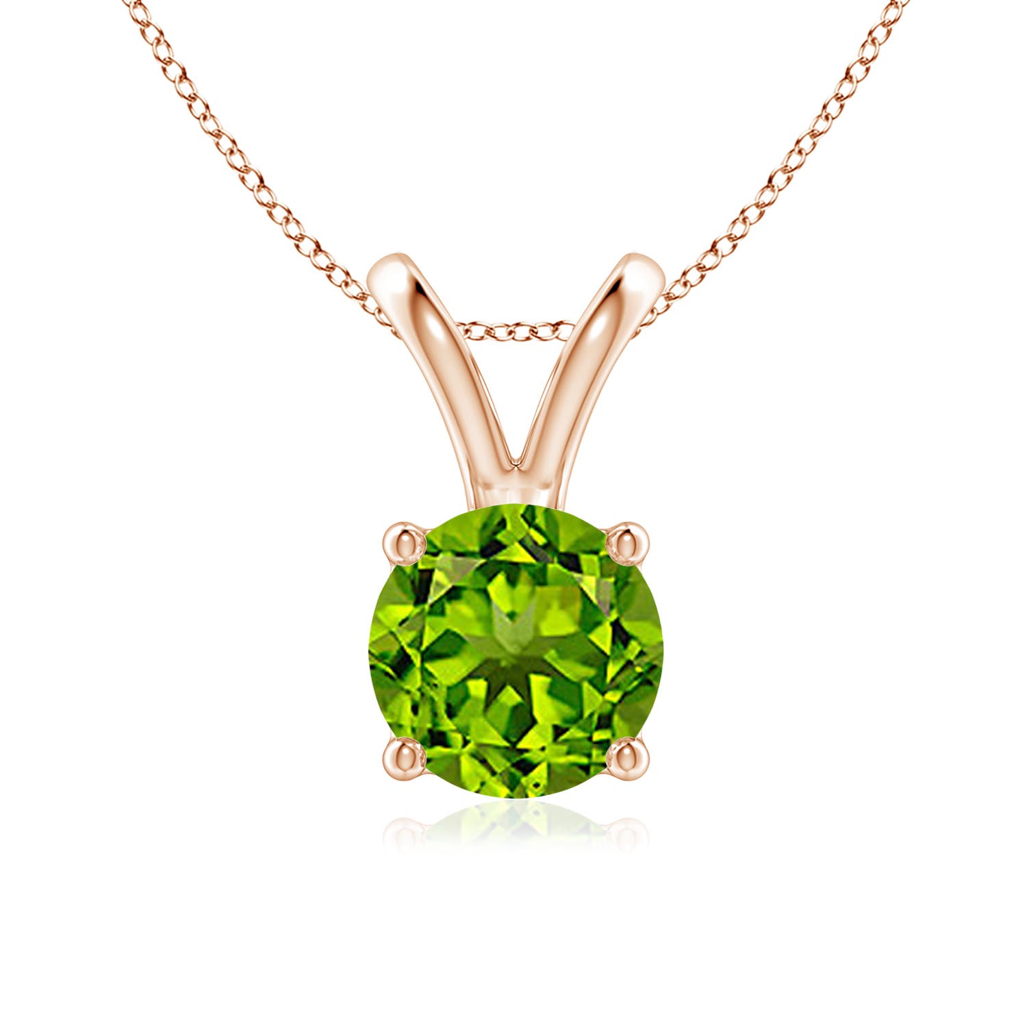 AAAA - Peridot / 1.4 CT / 14 KT Rose Gold