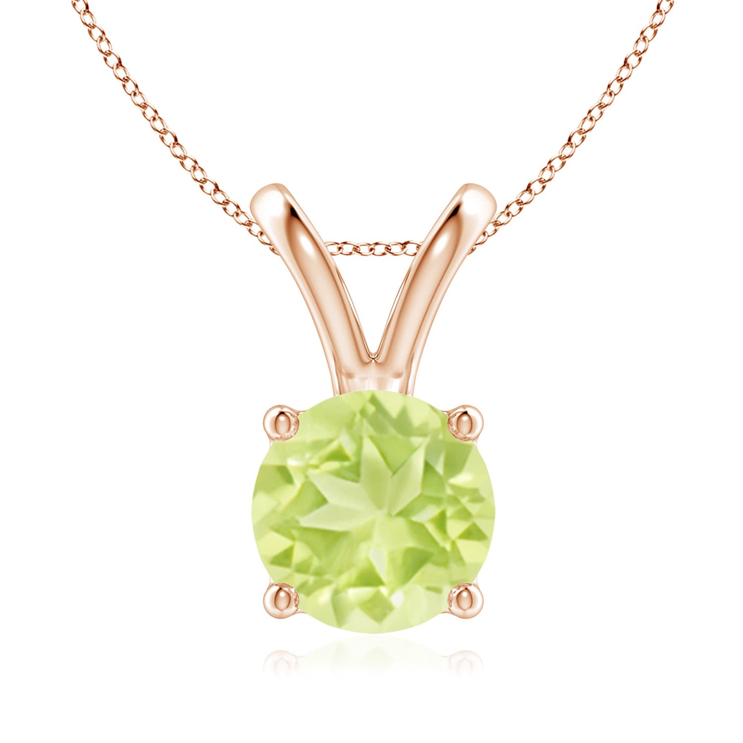 A - Peridot / 2 CT / 14 KT Rose Gold