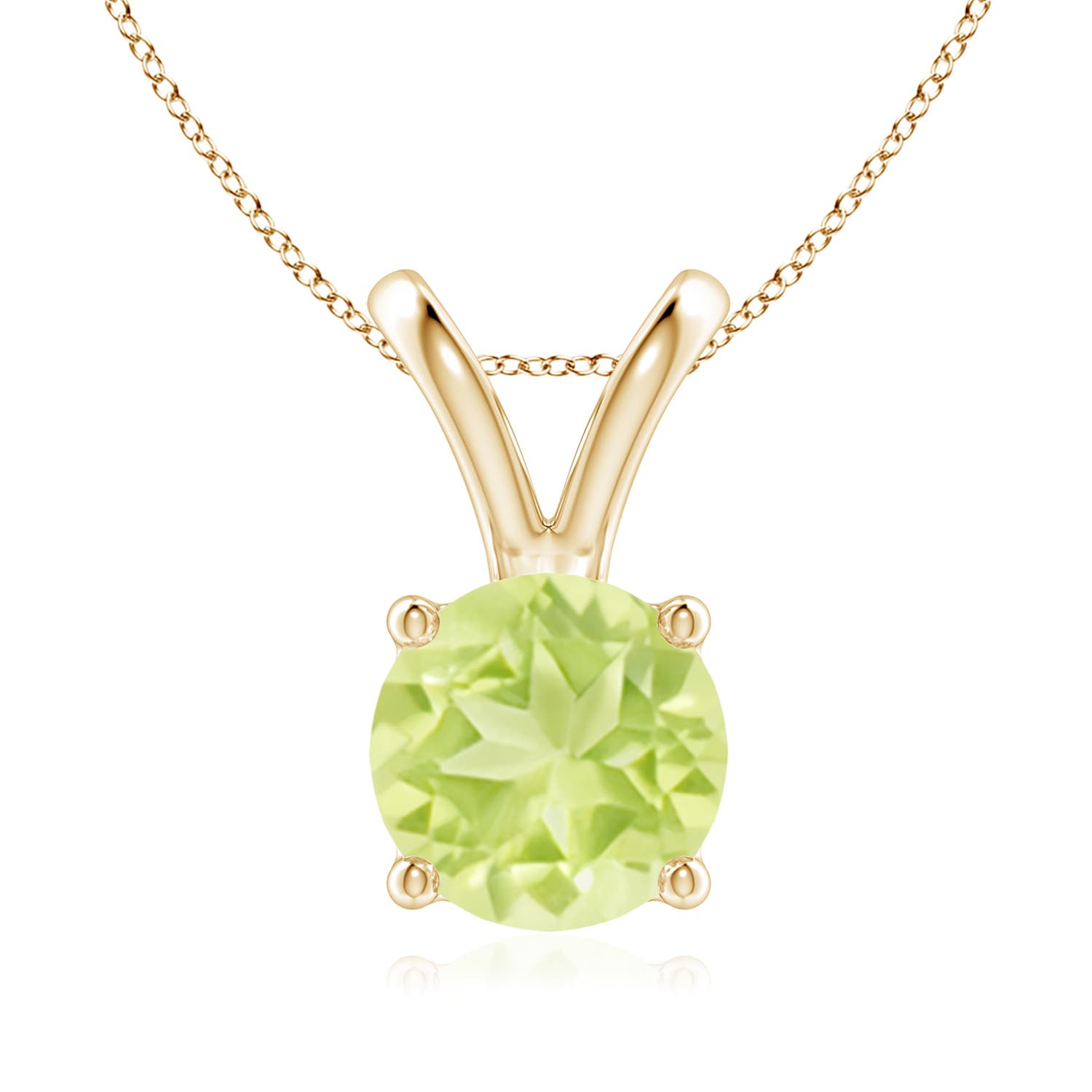 A - Peridot / 2 CT / 14 KT Yellow Gold