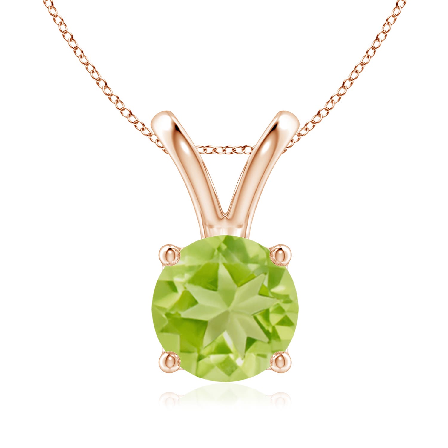 AA - Peridot / 2 CT / 14 KT Rose Gold