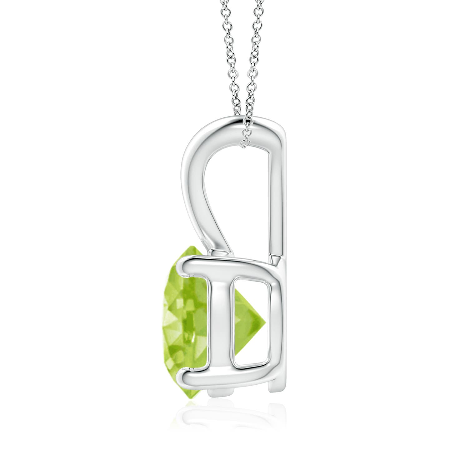 AA - Peridot / 2 CT / 14 KT White Gold