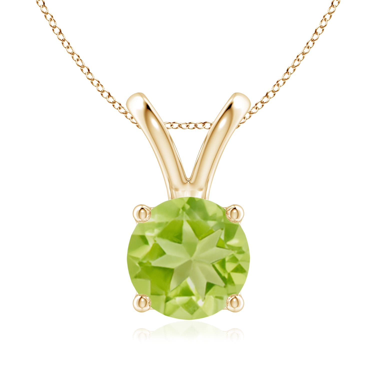 AA - Peridot / 2 CT / 14 KT Yellow Gold