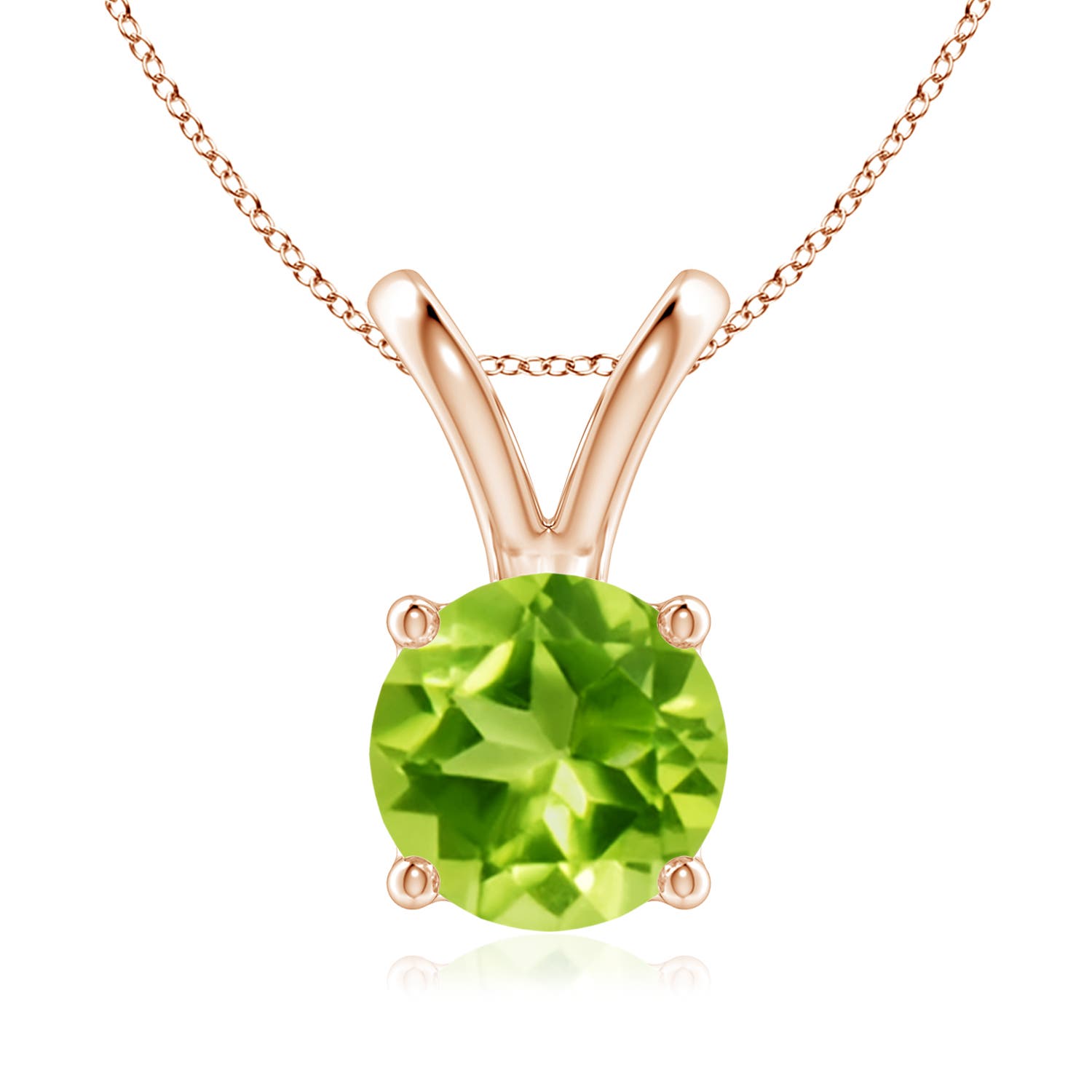 AAA - Peridot / 2 CT / 14 KT Rose Gold