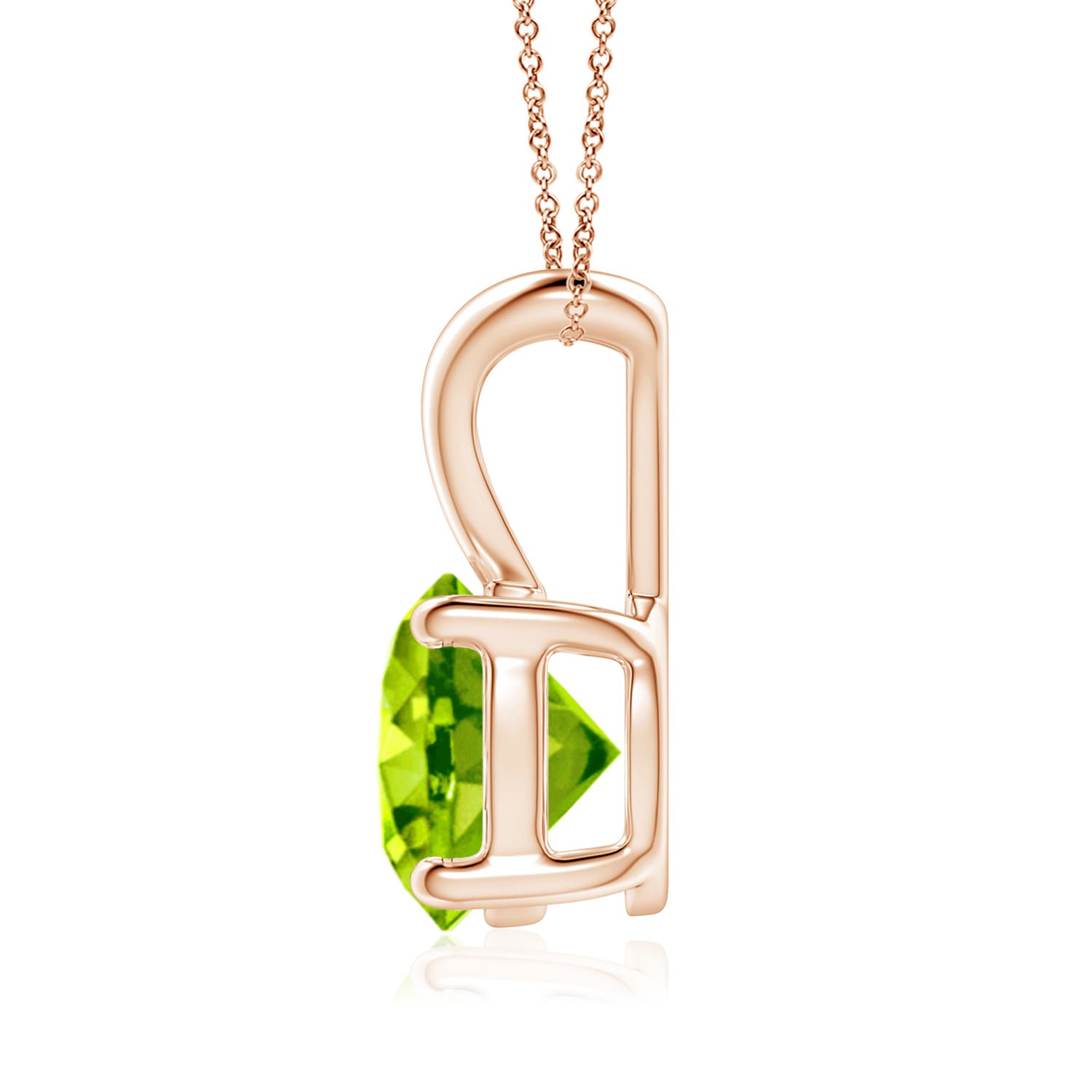 AAA - Peridot / 2 CT / 14 KT Rose Gold