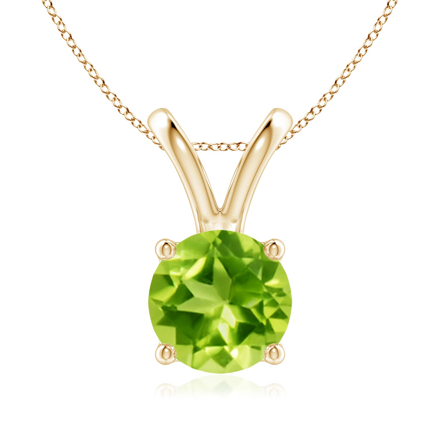 AAA - Peridot / 2 CT / 14 KT Yellow Gold