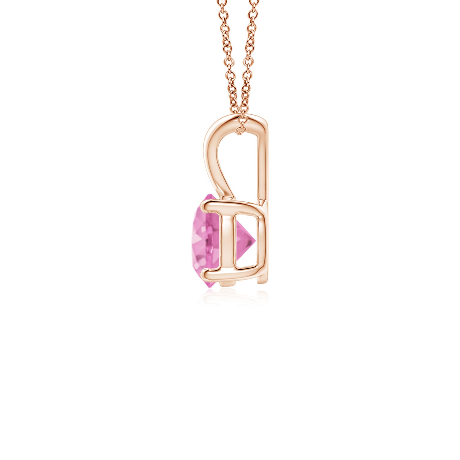 A - Pink Sapphire / 0.6 CT / 14 KT Rose Gold