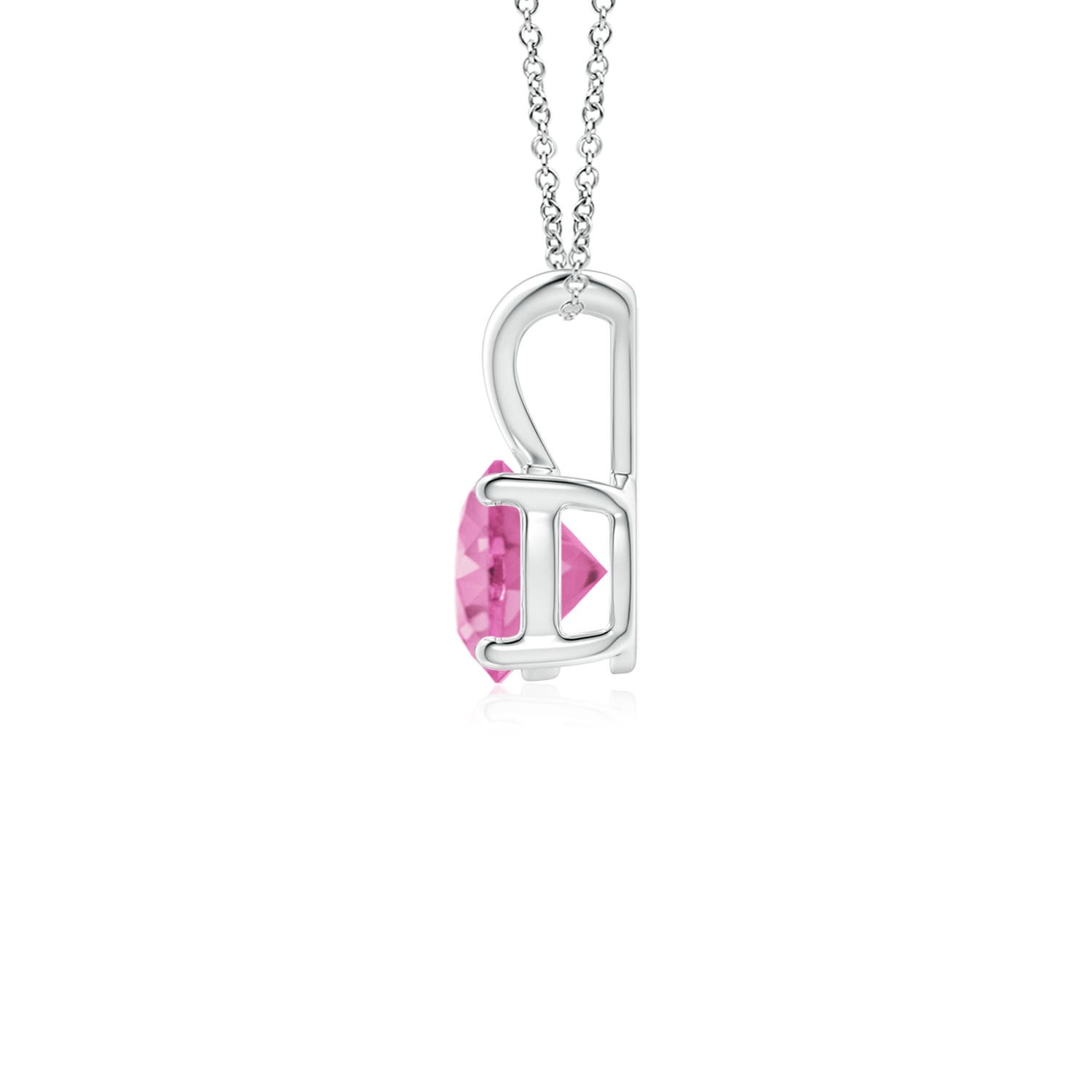 AA - Pink Sapphire / 0.6 CT / 14 KT White Gold