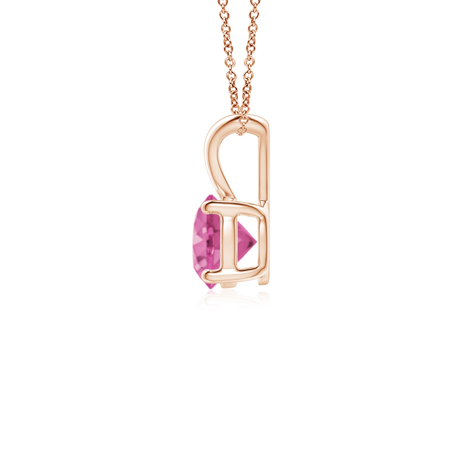 AAA - Pink Sapphire / 0.6 CT / 14 KT Rose Gold