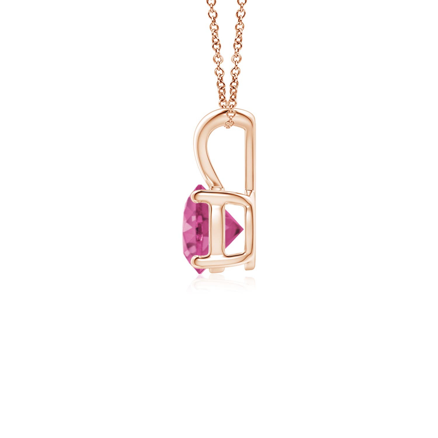 AAAA - Pink Sapphire / 0.6 CT / 14 KT Rose Gold