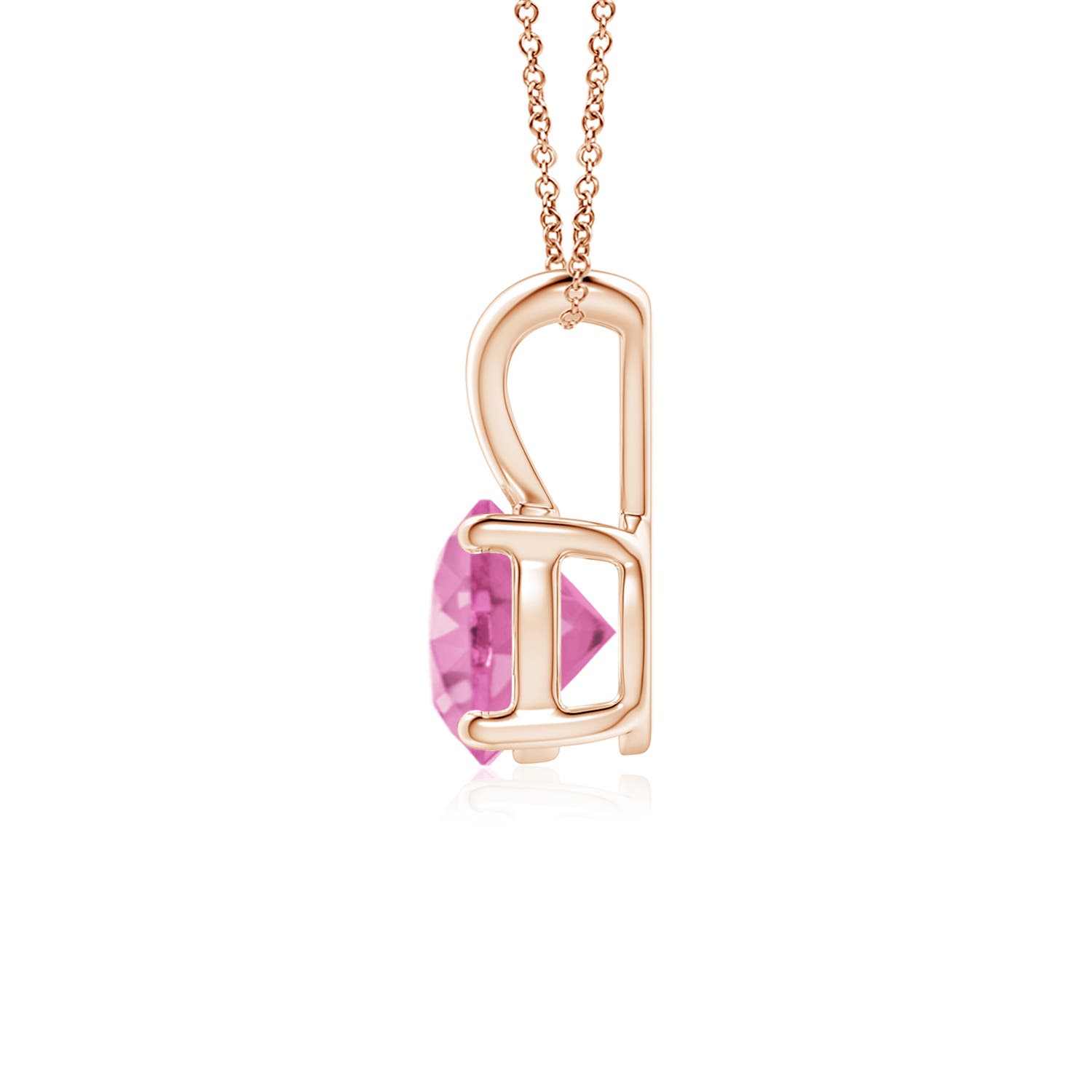 AA - Pink Sapphire / 1 CT / 14 KT Rose Gold