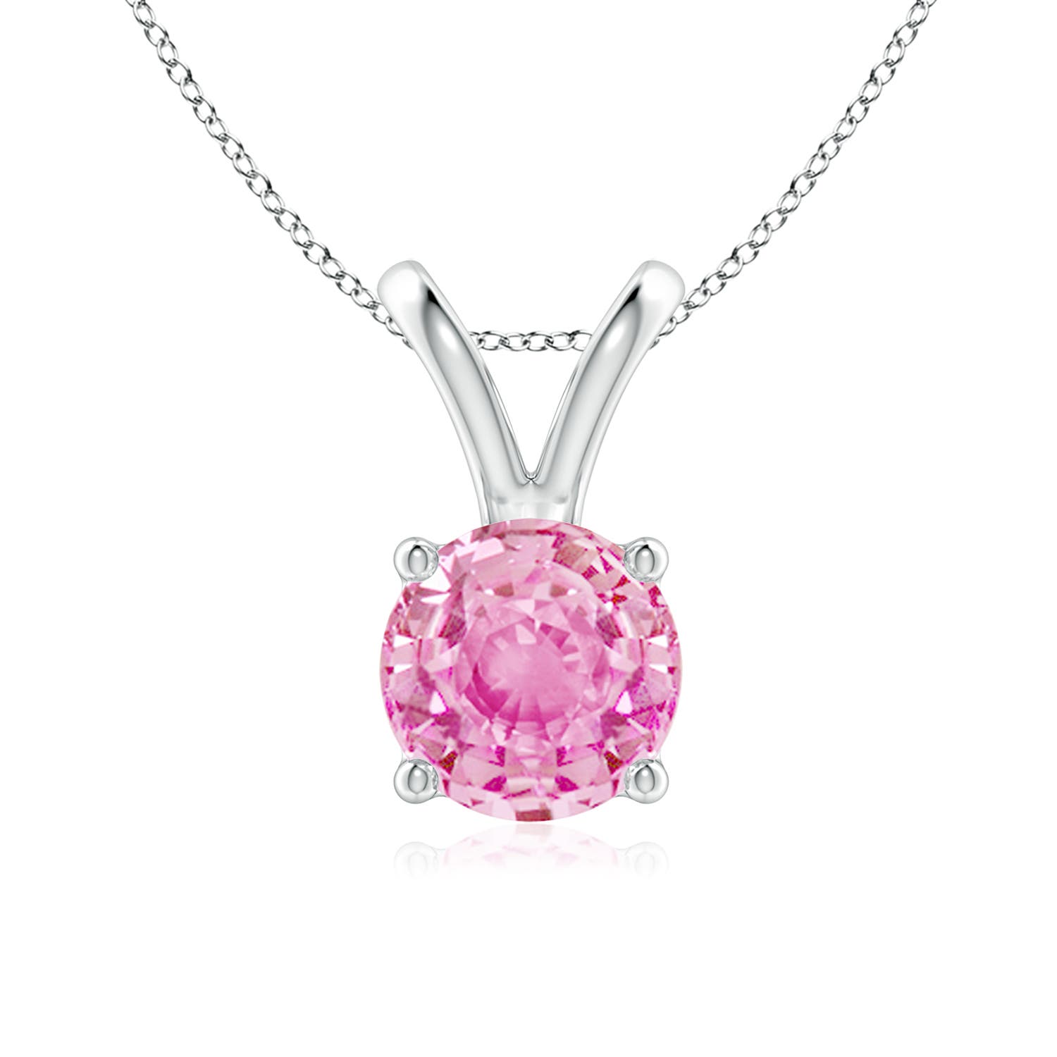 A - Pink Sapphire / 1.6 CT / 14 KT White Gold