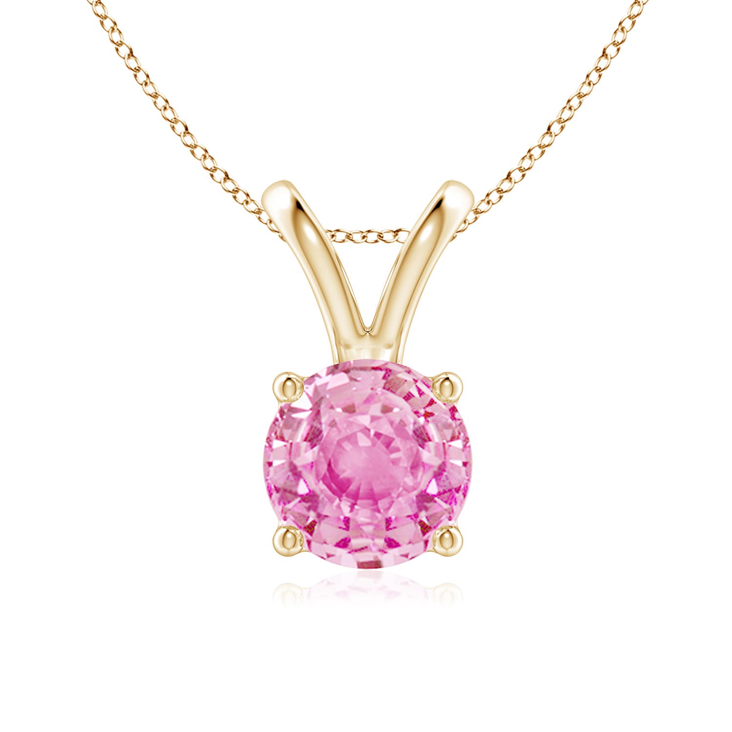 A - Pink Sapphire / 1.6 CT / 14 KT Yellow Gold