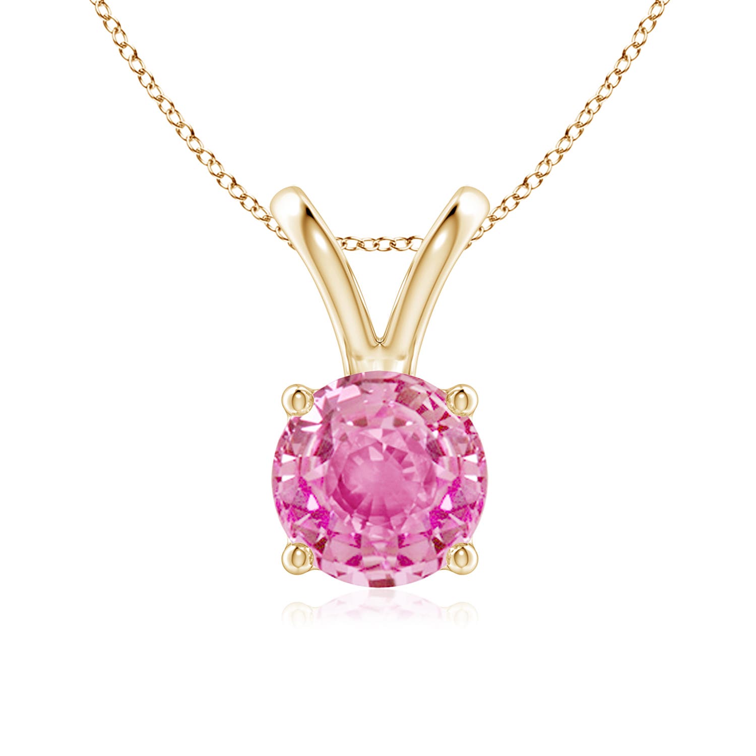 AA - Pink Sapphire / 1.6 CT / 14 KT Yellow Gold