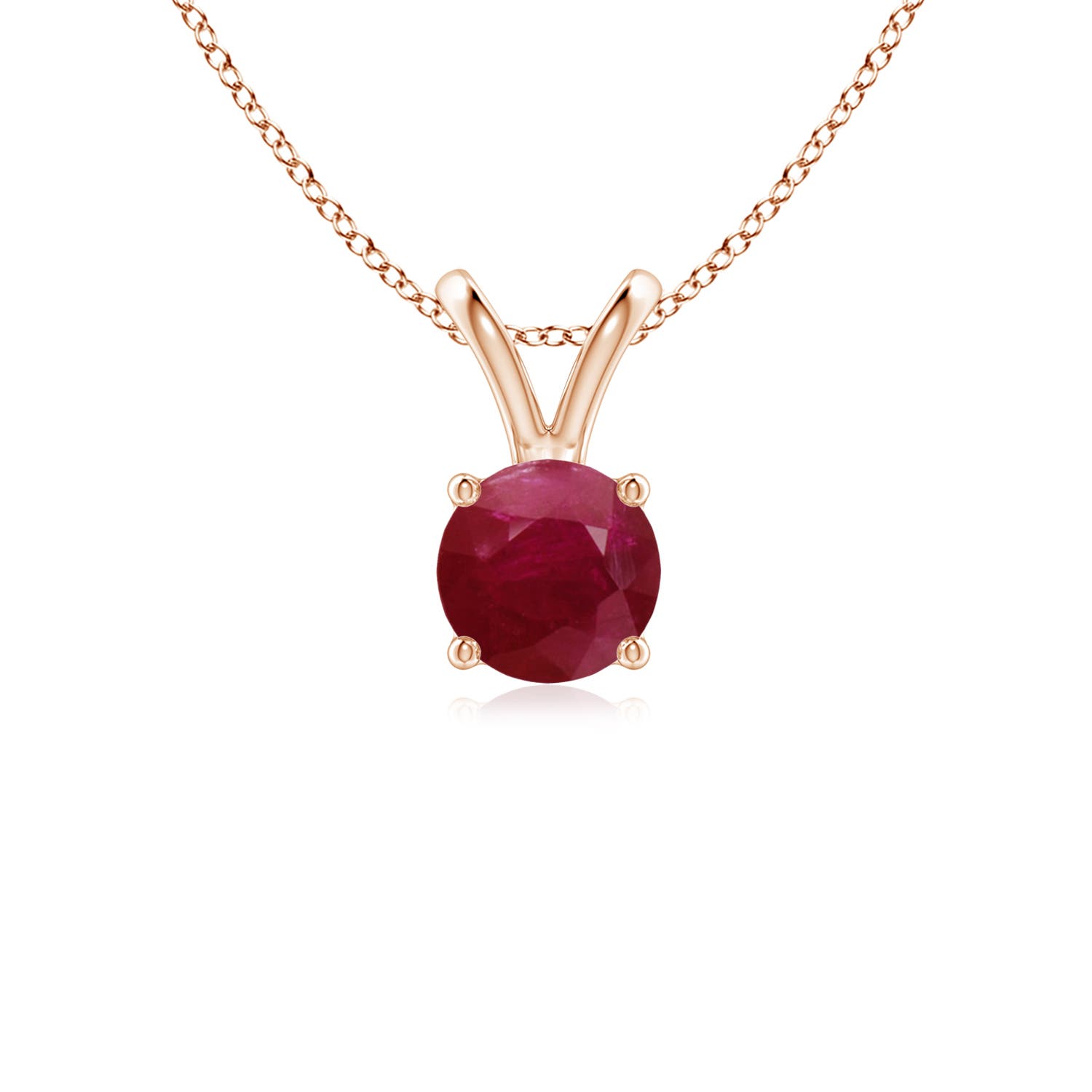 A - Ruby / 0.6 CT / 14 KT Rose Gold