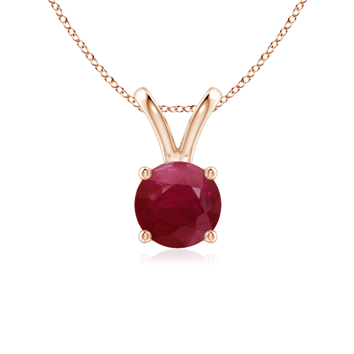 A - Ruby / 1 CT / 14 KT Rose Gold