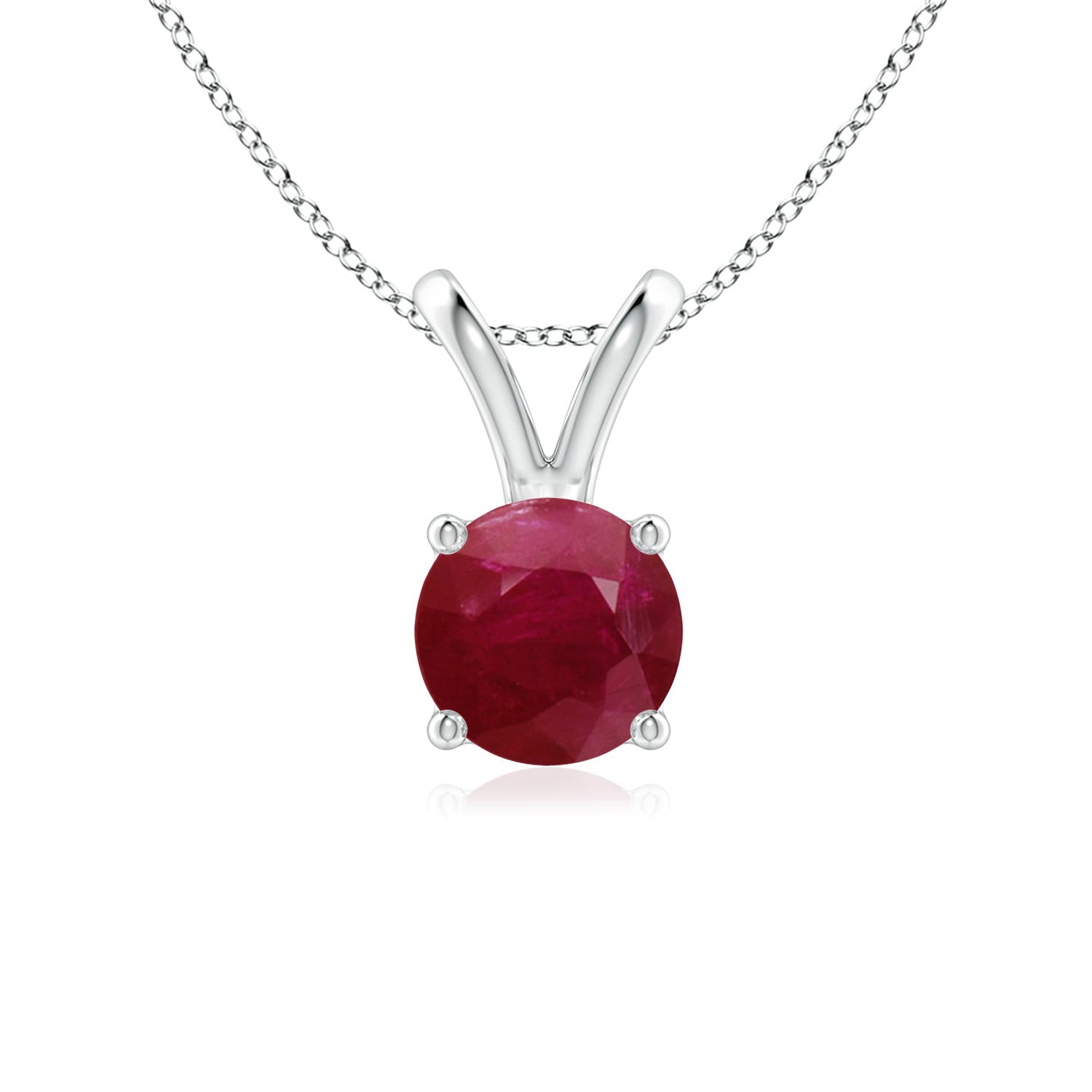 A - Ruby / 1 CT / 14 KT White Gold