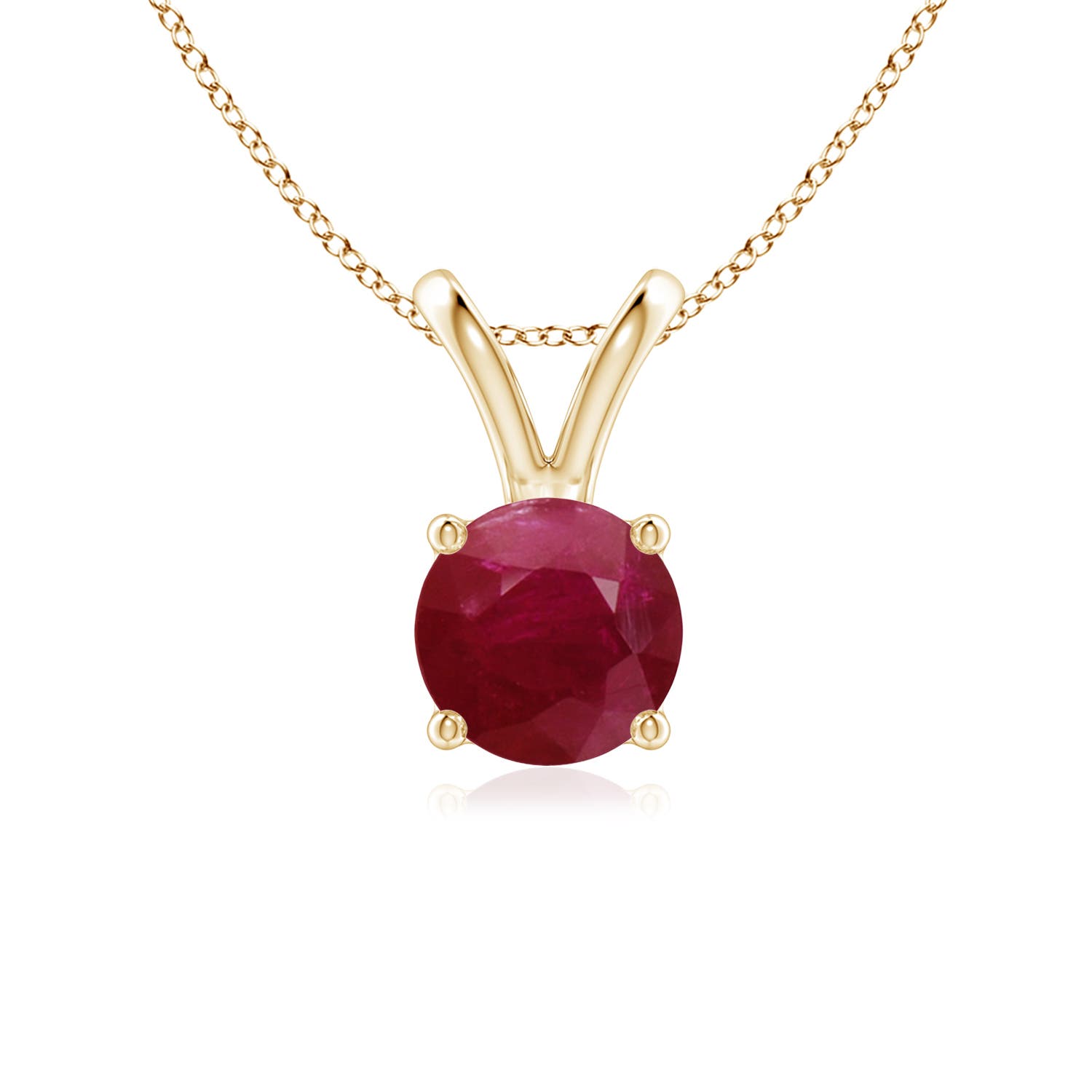 A - Ruby / 1 CT / 14 KT Yellow Gold