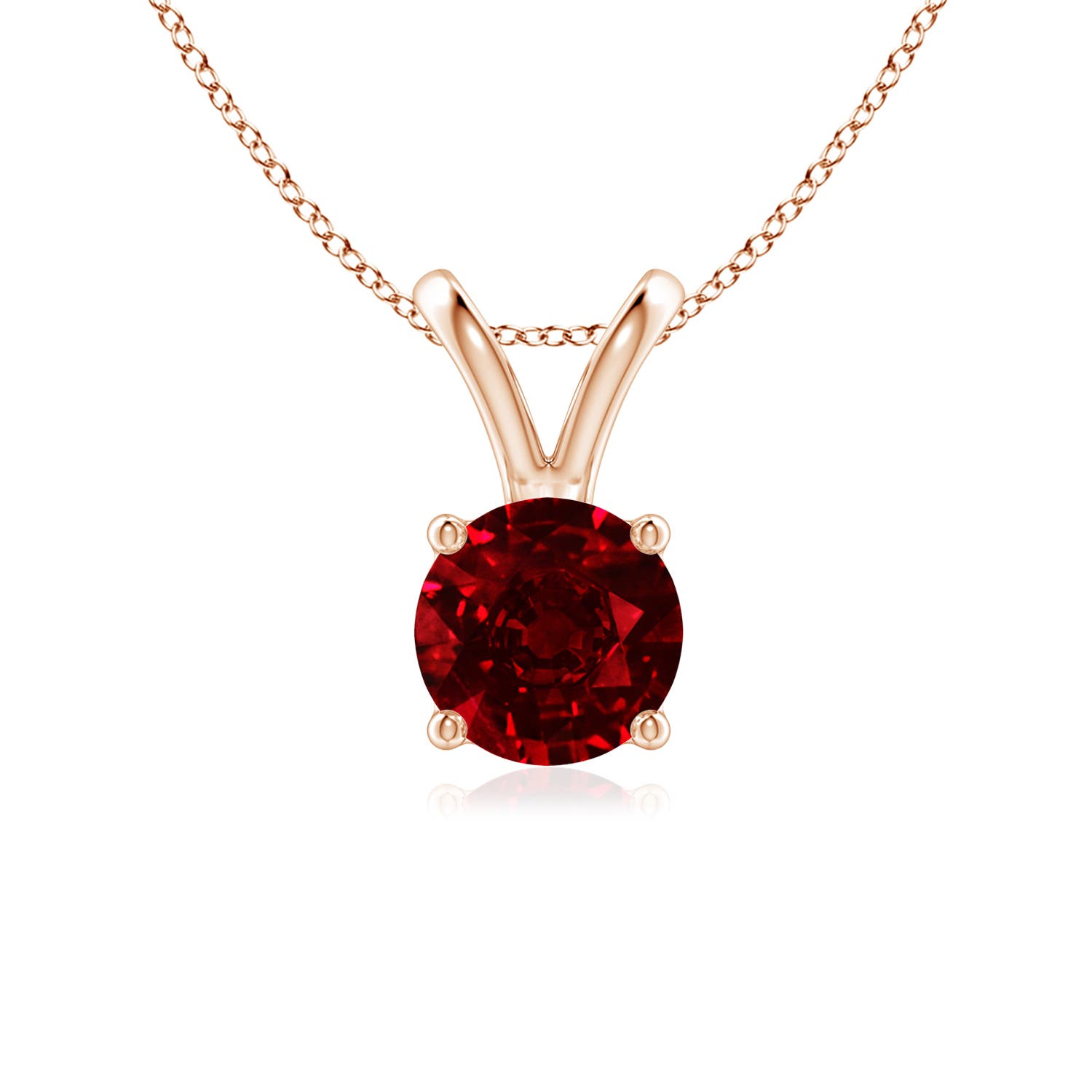 AAAA - Ruby / 1 CT / 14 KT Rose Gold