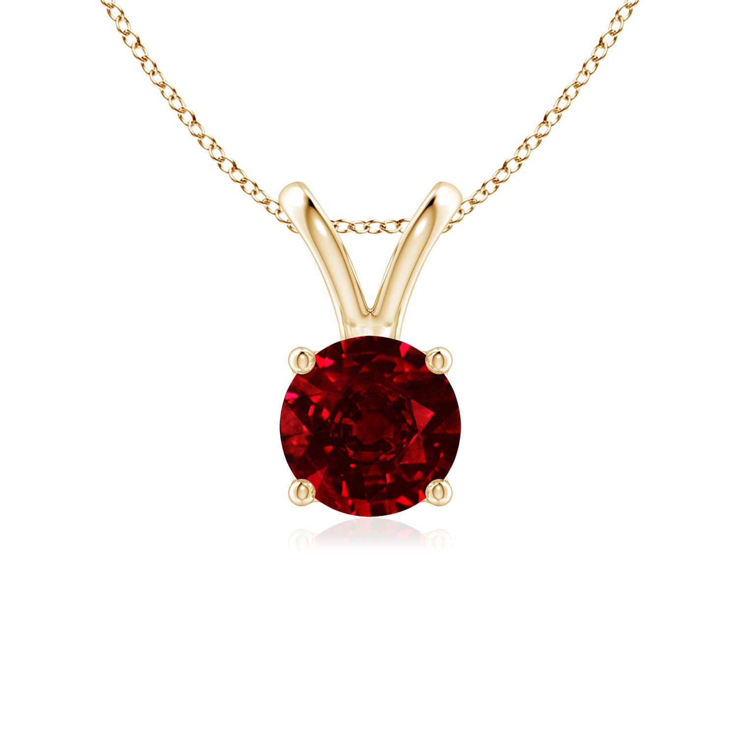 AAAA - Ruby / 1 CT / 14 KT Yellow Gold