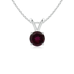 Solitaire Rhodolite Garnet Solitaire Necklaces & Pendants