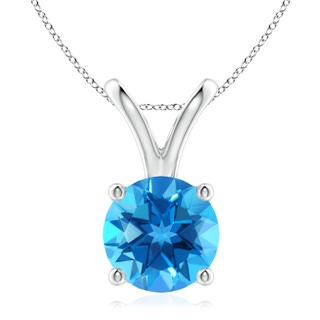 Round AAAA Swiss Blue Topaz
