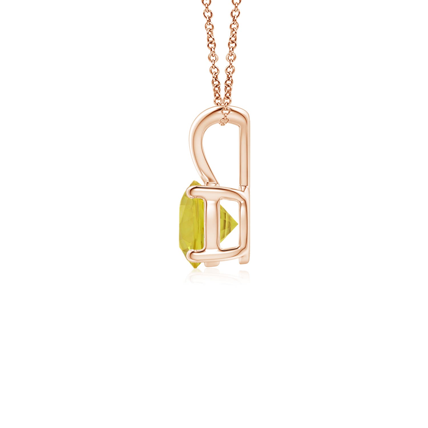 A - Yellow Sapphire / 0.53 CT / 14 KT Rose Gold