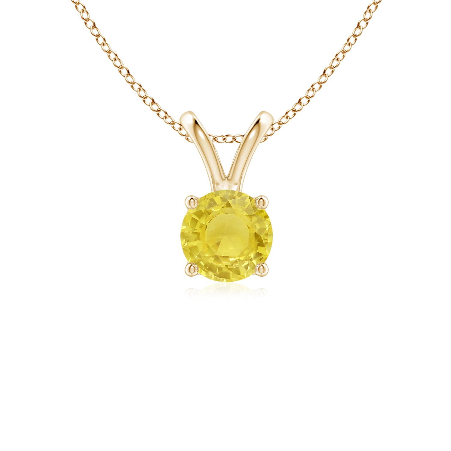 A - Yellow Sapphire / 0.53 CT / 14 KT Yellow Gold