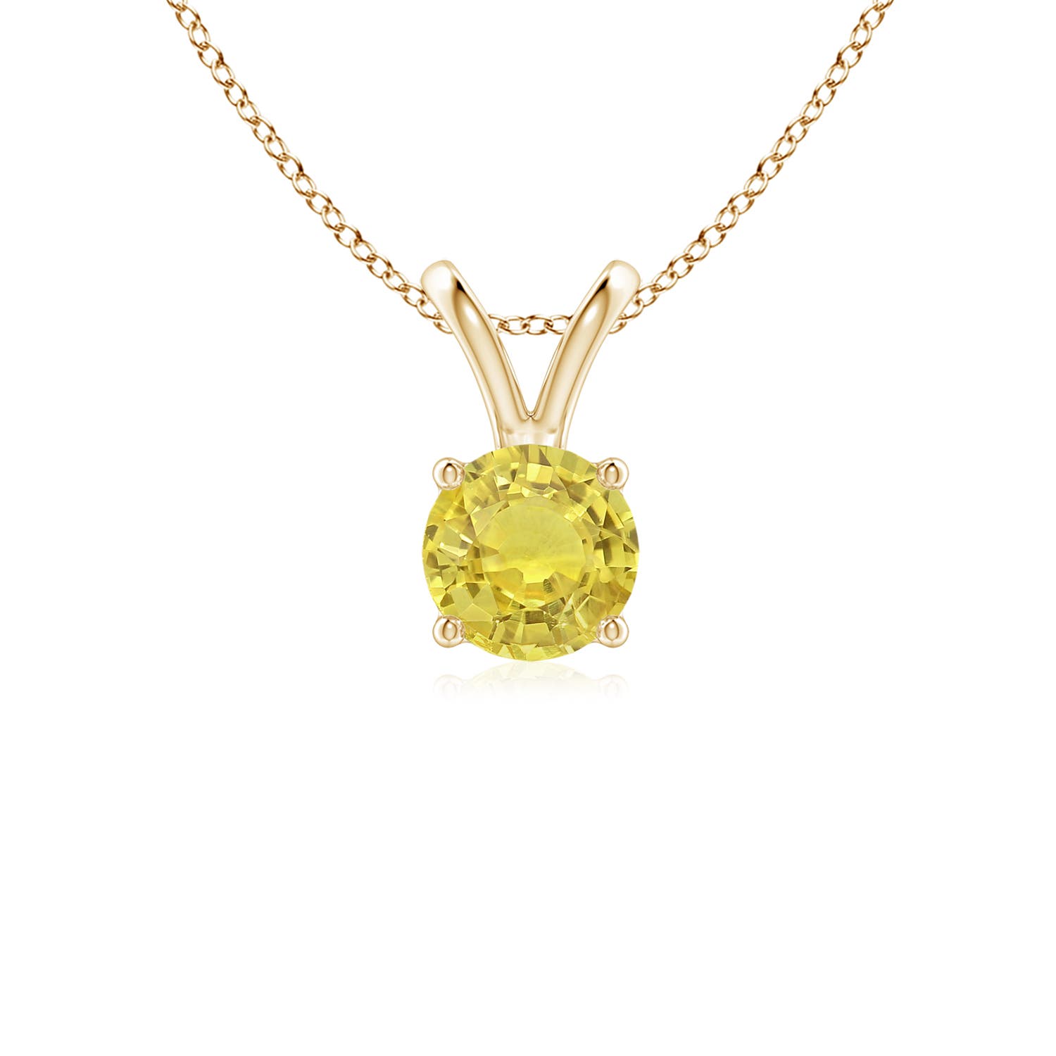 AA - Yellow Sapphire / 0.53 CT / 14 KT Yellow Gold