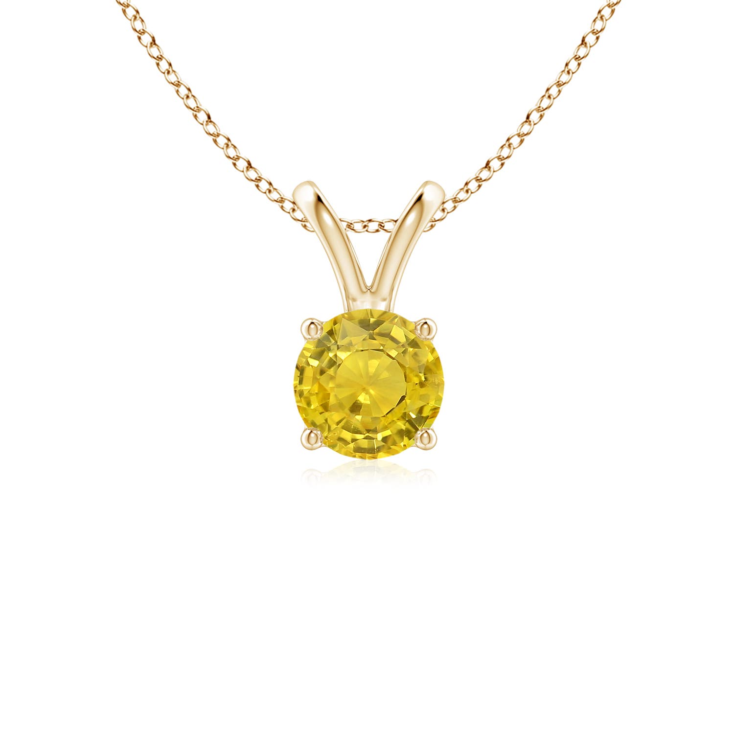 AAA - Yellow Sapphire / 0.53 CT / 14 KT Yellow Gold