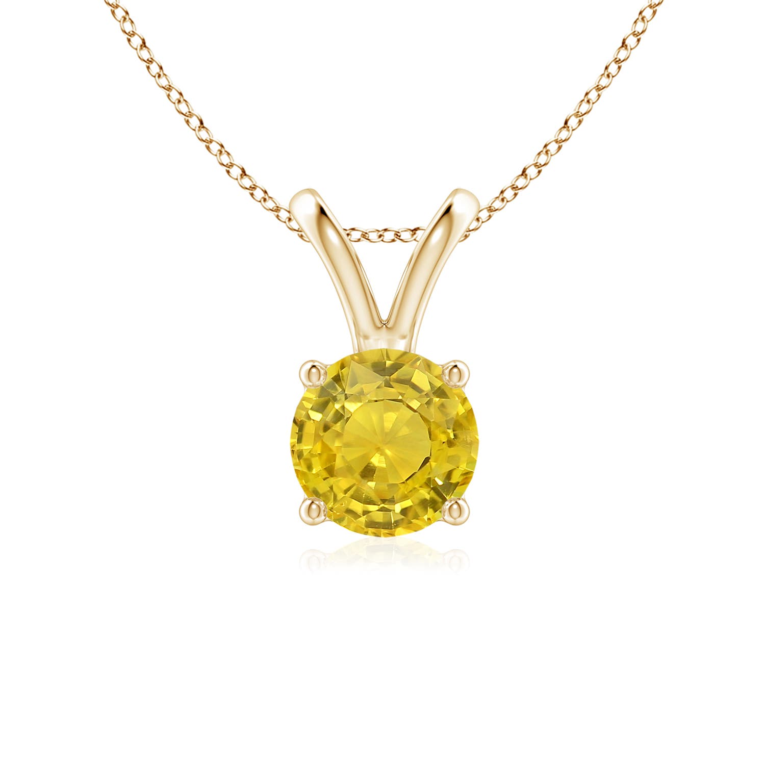 AAA - Yellow Sapphire / 1 CT / 14 KT Yellow Gold