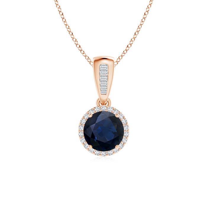 A - Blue Sapphire / 1.1 CT / 14 KT Rose Gold