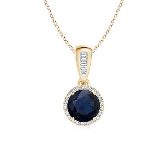 A - Blue Sapphire / 1.1 CT / 14 KT Yellow Gold