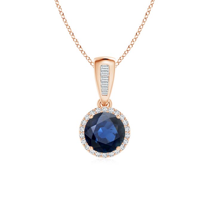 AA - Blue Sapphire / 1.1 CT / 14 KT Rose Gold