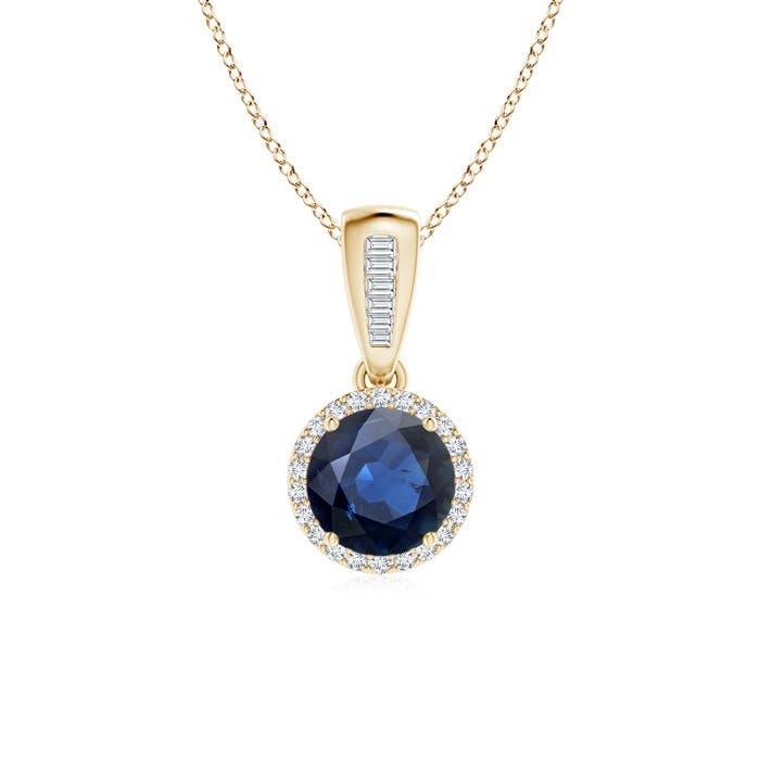 AA - Blue Sapphire / 1.1 CT / 14 KT Yellow Gold