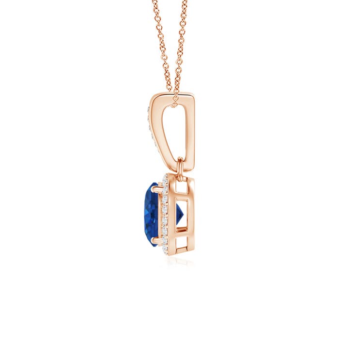 AAA - Blue Sapphire / 1.1 CT / 14 KT Rose Gold