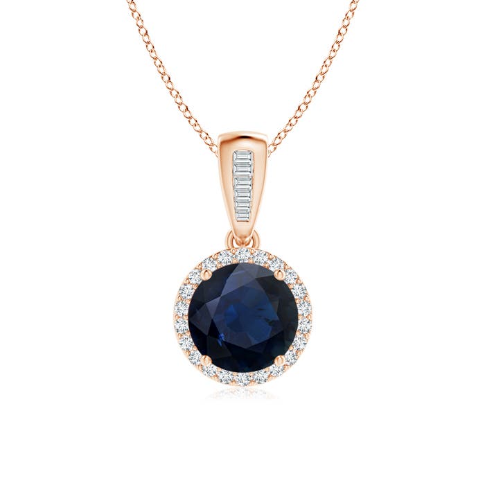 A - Blue Sapphire / 1.74 CT / 14 KT Rose Gold