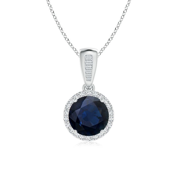 A - Blue Sapphire / 1.74 CT / 14 KT White Gold