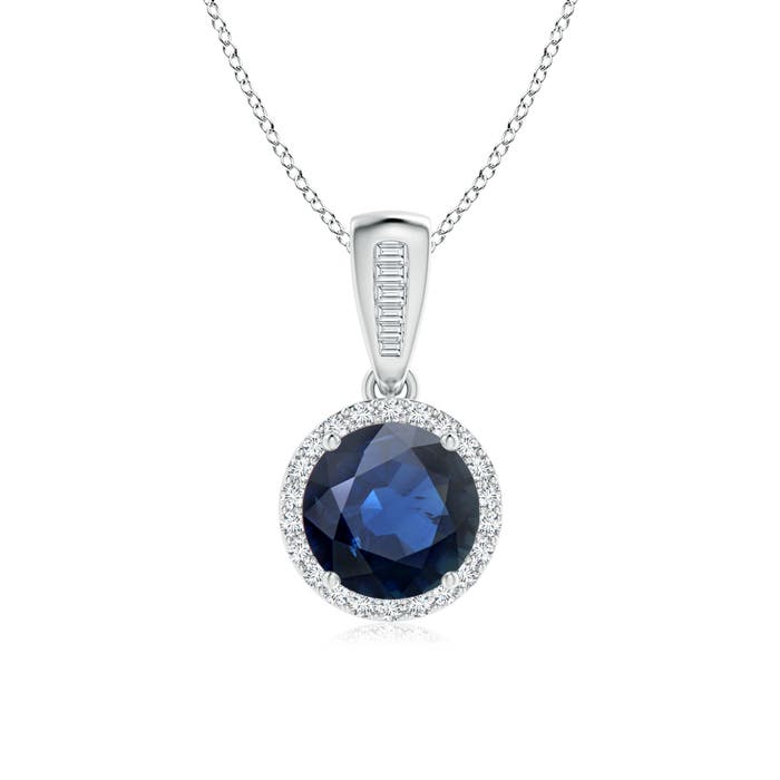 AA - Blue Sapphire / 1.74 CT / 14 KT White Gold